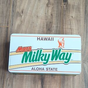 Milky Way Vintage Rare Collectible Rectangular Tin Hawaii Theme 1990 Mars Candy